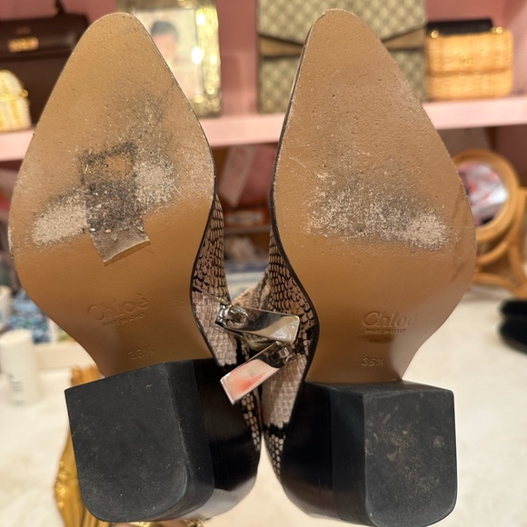 Chloe snakeskin boots / booties - Picture 6 of 8